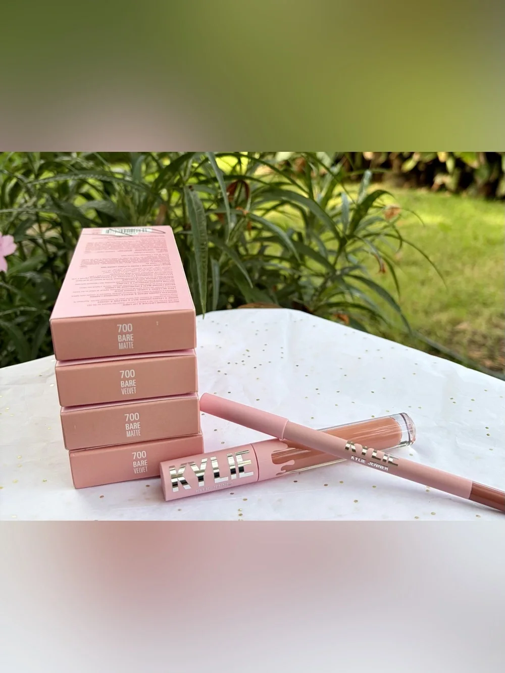 NIB KYLIE Nude Liquid Lipstick & Lip Liner Set - Soft Beige